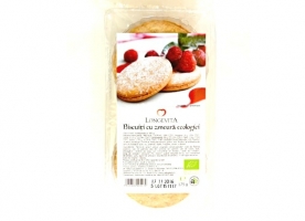 Biscuiti cu crema de zmeura eco 